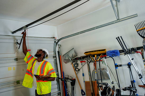 Professional Garage Door Panel Replacement technician working in Stratford, TX